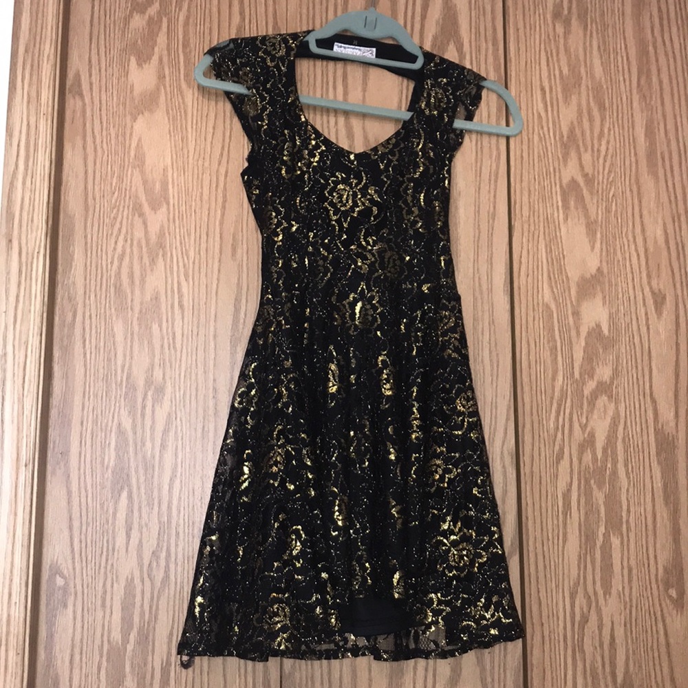 Stunning black and gold dress